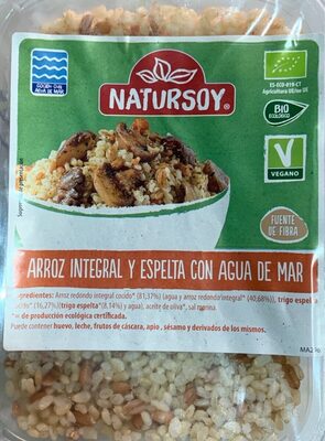 Arroz integral y espelta con agua de mar