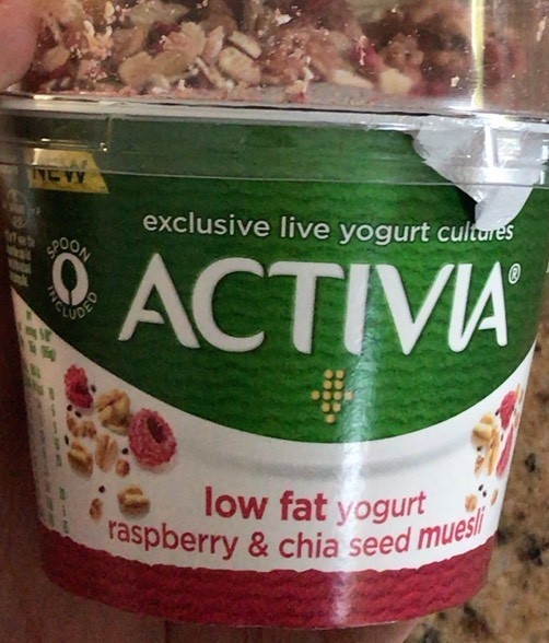 Activia plain raspbery