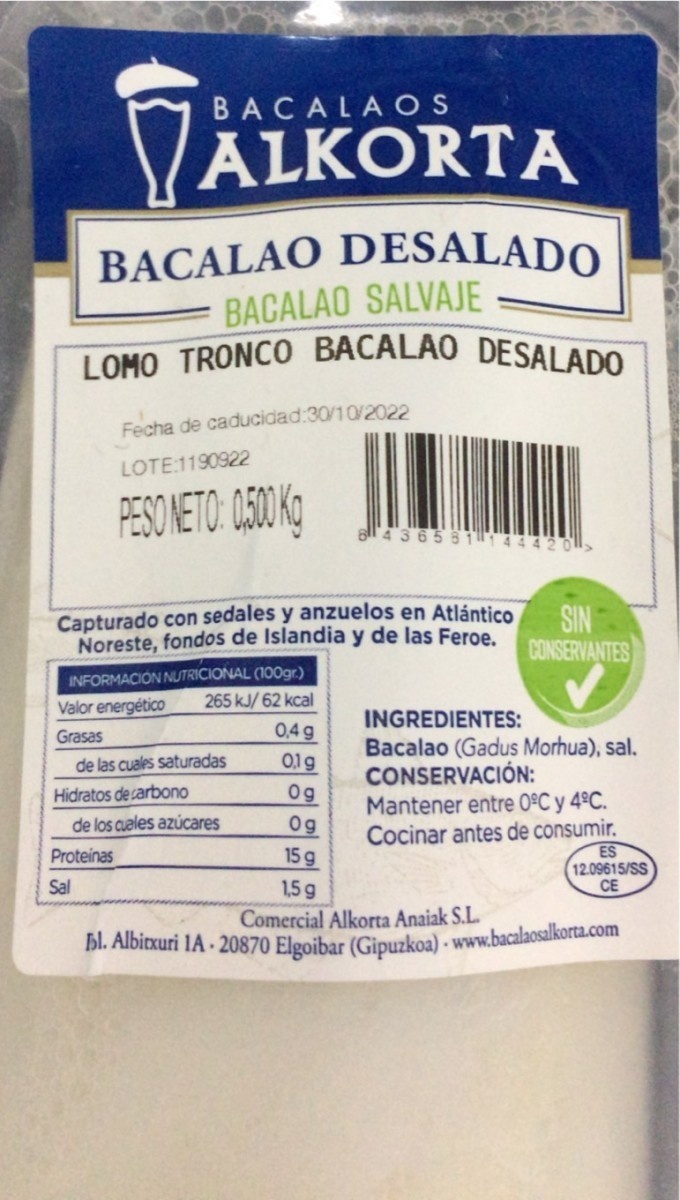 Bacalao desalado