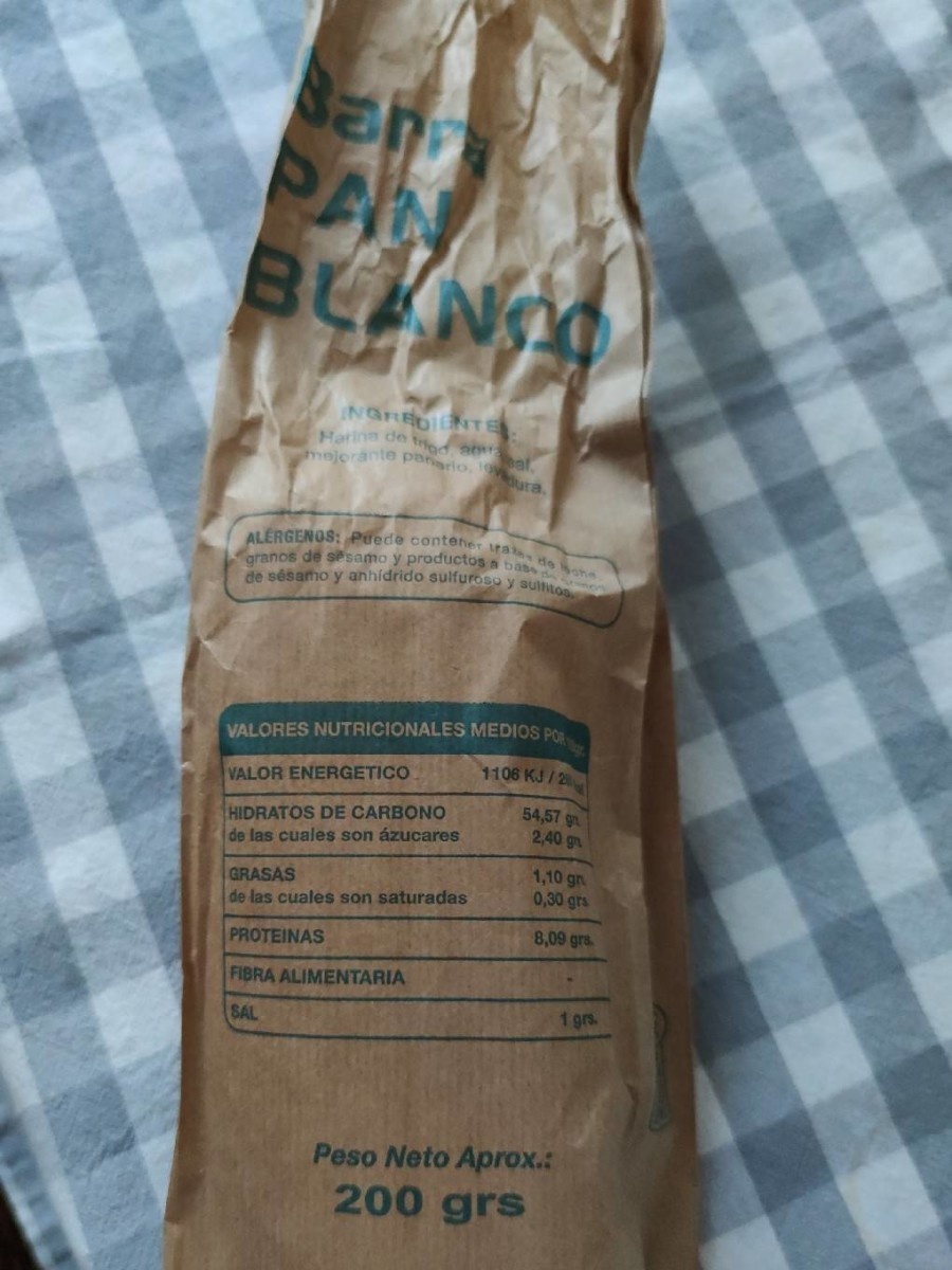 Barra Pan Blanco