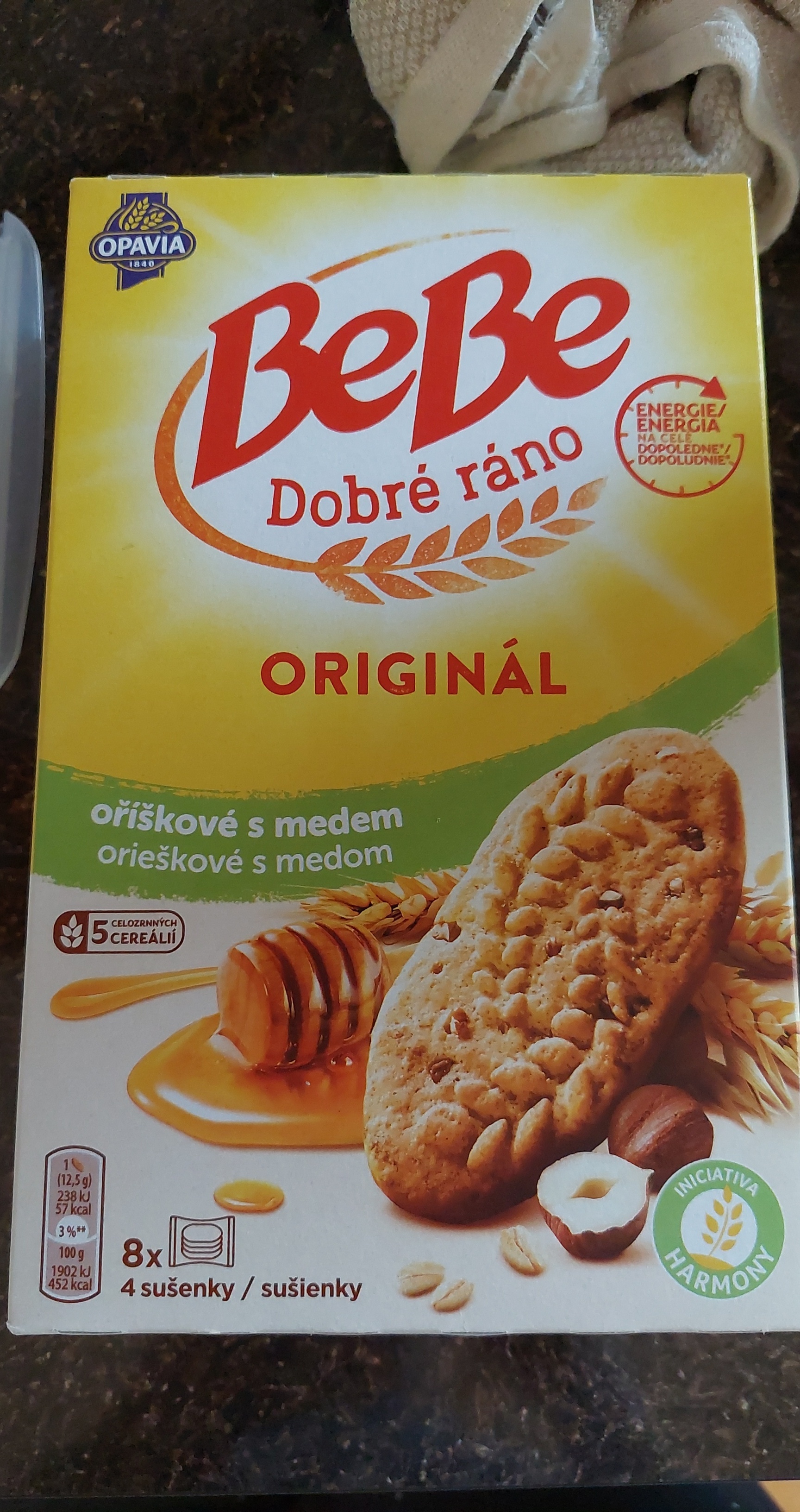 BeBe dobré ráno originál oříškové s medem