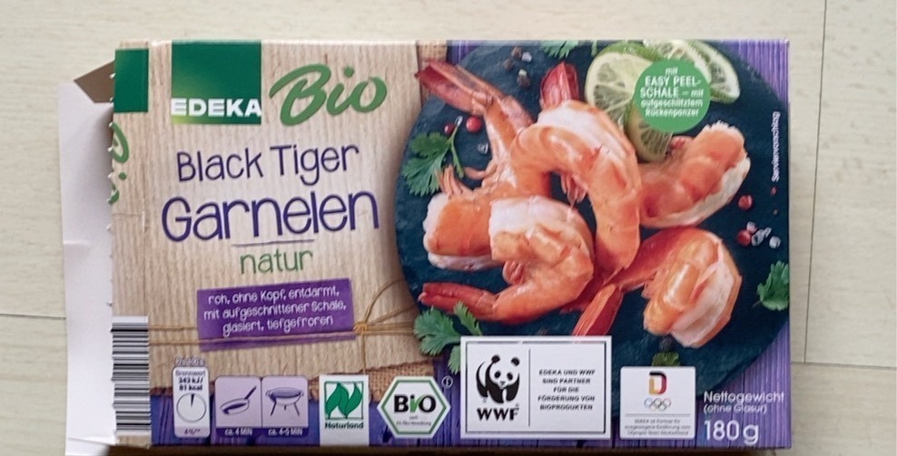 Bio Black Tiger Garnelen natut