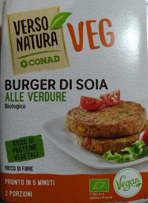 Burger di soia alle verdure
