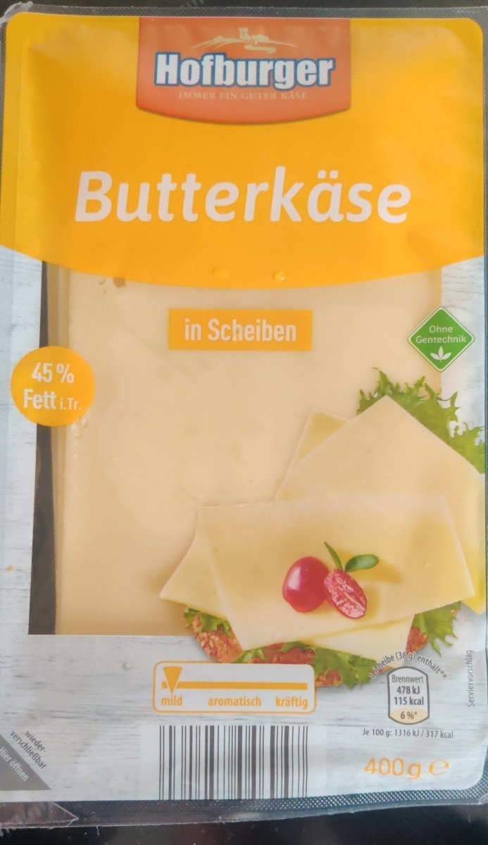 Butterkäse in Scheiben