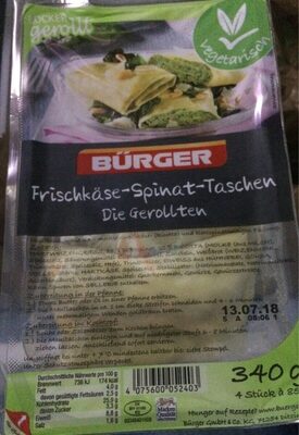Bürger Maultaschen Frischkäse spinat, 340 g
