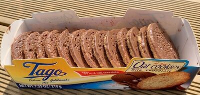 Ciasteczka owsiane polane czekoladą mleczną