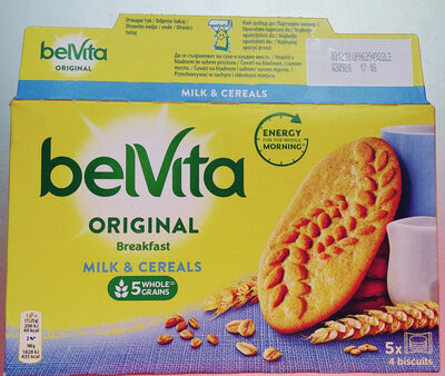 Ciastka zbożowe z mlekiem wzbogacone w wapń, magnez i żelazo.